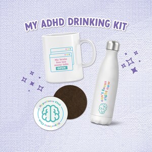 ADHD Drinking Kit | Adhd Mug | ADHD Bottle | Brain Mug | Mental Health ...