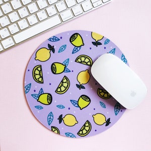 Lemon Mousemat | Fruit Mousemat | Lemons Mousemat | Cute Mousemat | Citrus Mousepad |  Cute Mousepad | Desk Accessories | Office Decor
