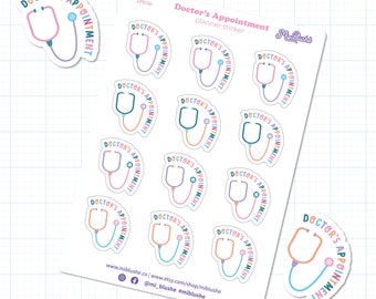 Doctor's Appointment Planner Sticker | Doctor Planner Sticker | Appointment Planner Sticker | Bullet Journaling Stickers