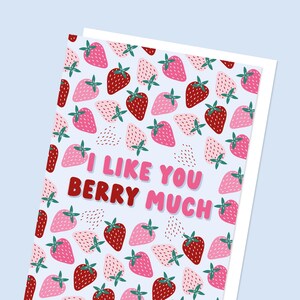 Mi piaci Biglietto Berry Much / Biglietto Berry Much / Biglietto d'auguri di San Valentino / Biglietto di San Valentino / Biglietto d'auguri Berry Much