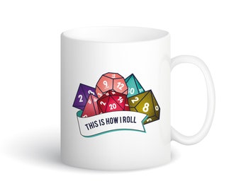 This is How I Roll Mug | dnd Mug | Dungeon Mug | D&D Mug | Dungeons and Dragons | DnD Dice | D20 Dice
