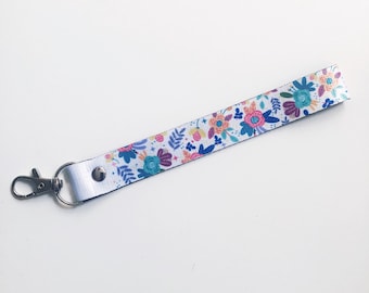 Lanière à motif floral | Porte-clés et accessoire de sac à main inspirés du printemps