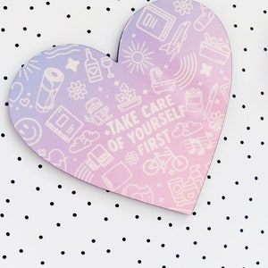 Heart Coffee Coaster | Take care of Yourself | Mug Coaster | Coffee Coaster | Tea Coaster