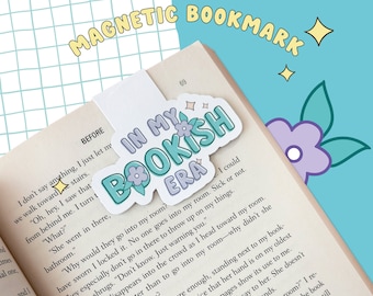 In my Bookish Era bladwijzer, magnetische bladwijzer, boekenliefhebbers cadeau, leesgrage cadeau, boekenclub bladwijzer, leuke bladwijzer, magnetische paginaclip