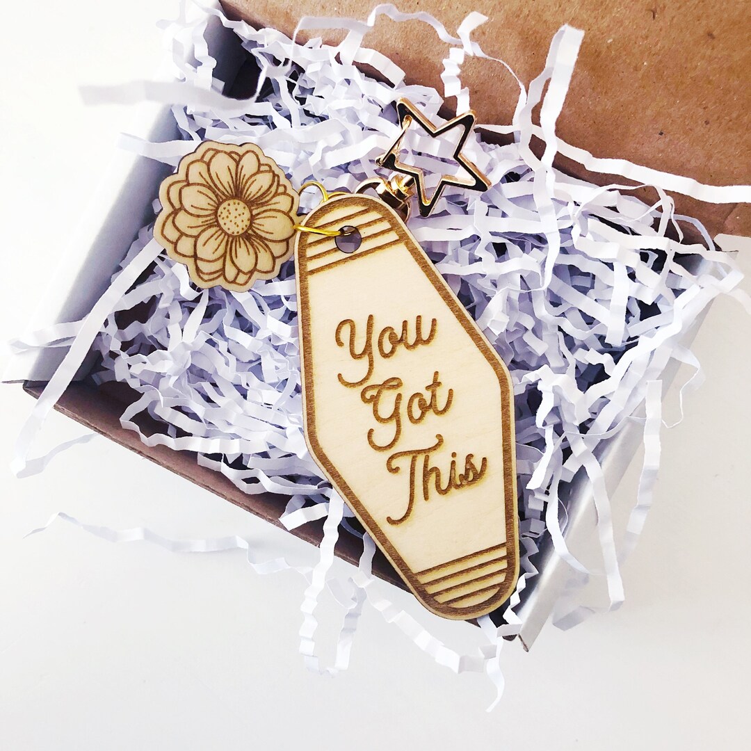 You Got This Wood Keychain Inspirational Gift You Got This Keyring ...