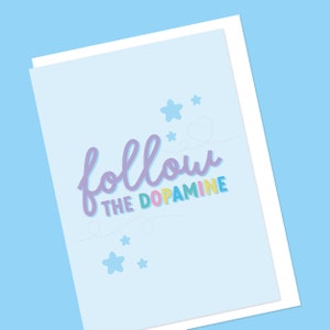 Volg de Dopamine Wenskaart | Dopamine Print | Dopamine Kaart | Dopamine Wenskaart | ADHD Wenskaart