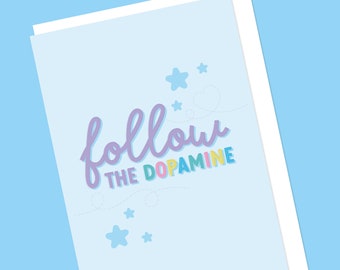Karta powitalna Follow The Dopamine | Wydruk dopaminy | Karta dopaminy | Karta powitalna dopaminy | Karta powitalna ADHD