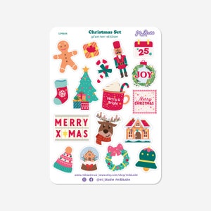 Weihnachtsset Planer Sticker | Christmas Elements Sticker | Frohe Weihnachten Sticker | Weihnachten Hoilday Planner Sticker