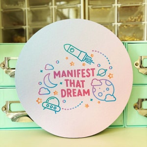 Manifest that dream mousemat | Desk Accessories | Cute Mouse Pad | Inspirational Mouse Mat