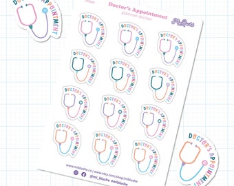 Afspraak Planner Sticker - Doktersbezoek, Bullet Journal