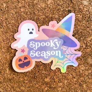 Spooky Season Holographic Sticker | Halloween Holographic Sticker | Notebook Sticker | Planner Sticker | Laptop Sticker