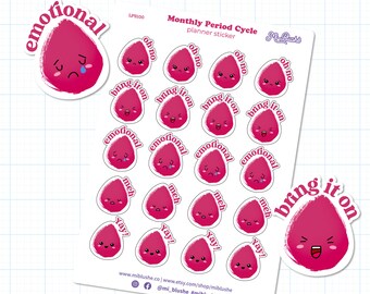 Period Planner Sticker | Menstrual Cycle | Planner Sticker | Period Tracker | Menstrual Cycle Tracker | Bullet Journaling | Happy Planner