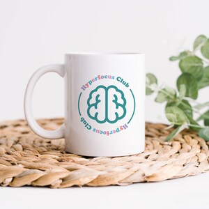 Taza Hyperfocus Club / Taza TDAH / Taza Meme TDAH / Taza de café / Taza de té