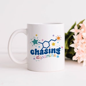 Perseguindo a caneca da dopamina de <br> Entrega Rápida? ADHD Caneca | Caneca de dopamina | caneca do cérebro | Caneca de saúde mental
