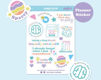 ADHD Planner Sticker - Vinyldekal för ADHD-medvetenhet
