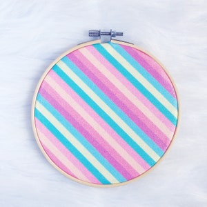 Enamel Pin Hoops | Rainbow Stripes Glitter Pin Hoops | Enamel Pin Display | Faux Leather Pin Hoop | Wall Decor | Buttons Display