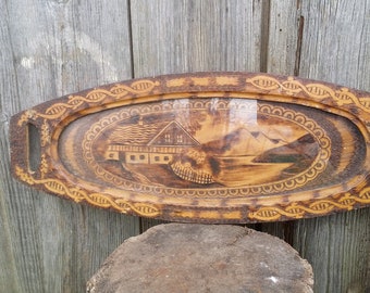 Vintage wooden tray, Coffee Table, Rustic wooden tray, Serving tray, Decorative tray, Vintage tray, Serving platter, Kitchen tray