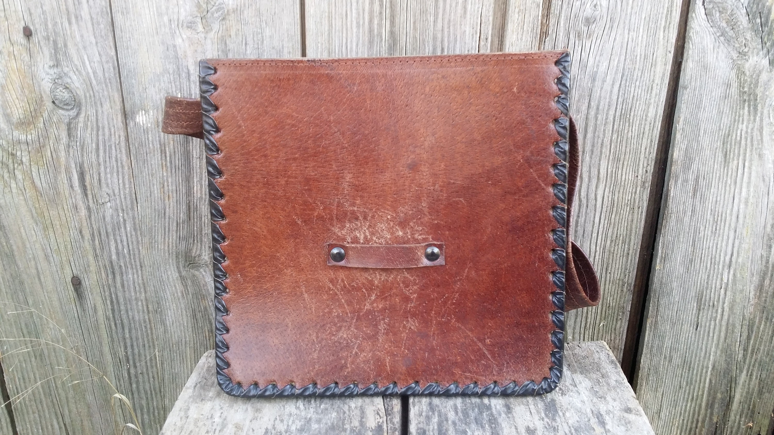 Vintage leather tote bag Vintage leather handbag Brown | Etsy