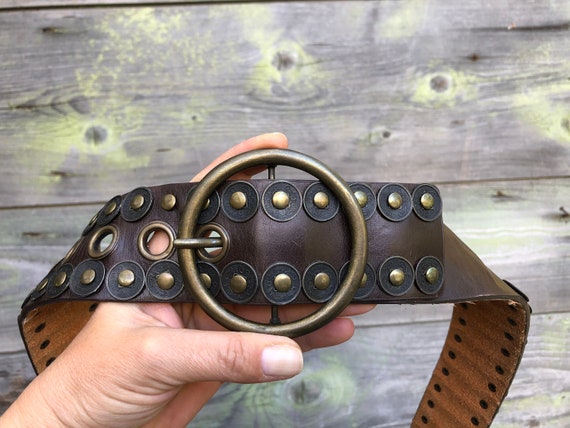 Vintage Leather Belt, Woman Brown Belt, Genuine L… - image 3