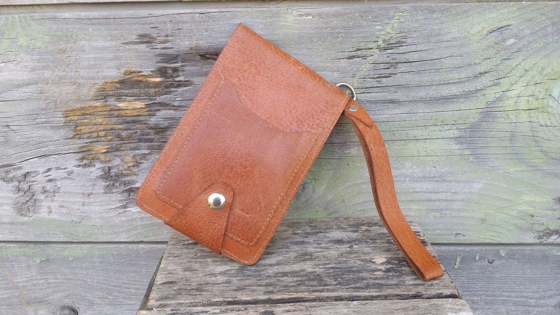 Leather Mens Wrist Bagnever Used Wristlet Wallet Wrist Etsy