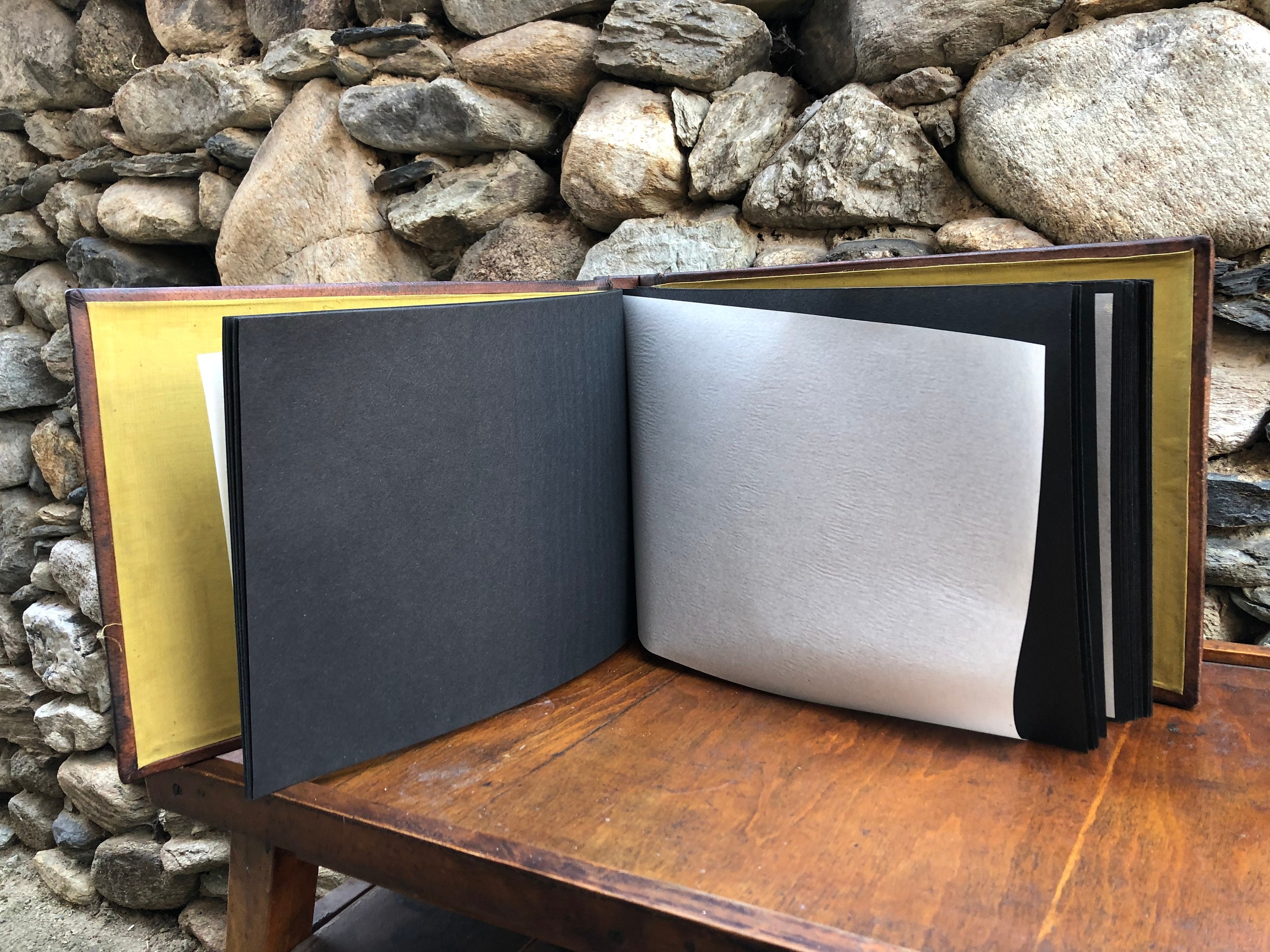 Vintage Leather Photo Album Large Photo Book Custom Wedding Etsy