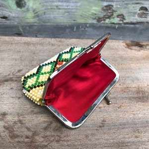Coin Purse Key Chain - Red Quilted Patent Leather – Kim White Bags/Belts