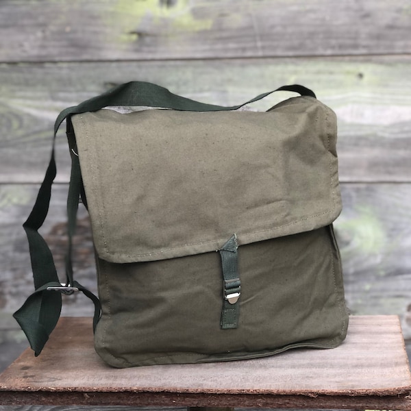 Vintage Canvas Bag, Never Used Messenger Bag, Military Bag, Haversack, Army Bag, Crossbody Bag, Soviet Canvas Bag, Backpack, Gift.