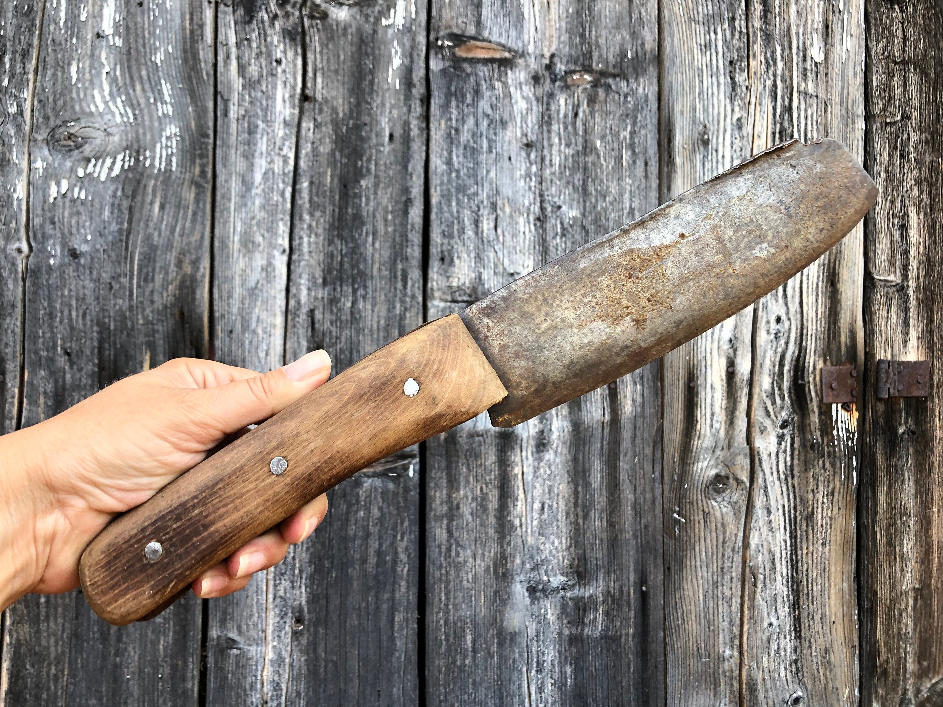 Vintage Cleaver Meat Cleaver Butcher's Knife Old Rusty Etsy