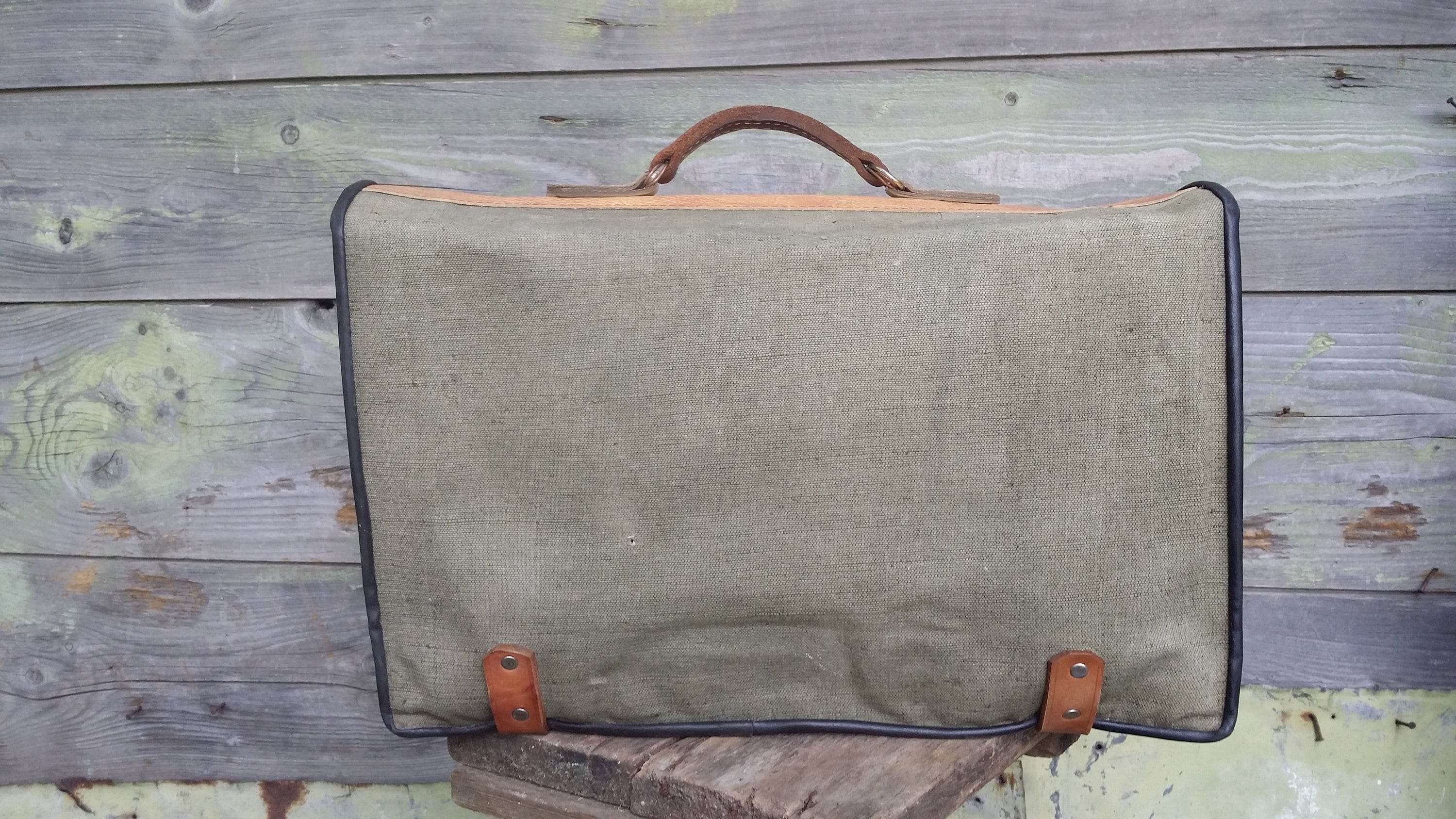 Vintage Army Canvas Bag Messenger Bag Distressed Documents Etsy