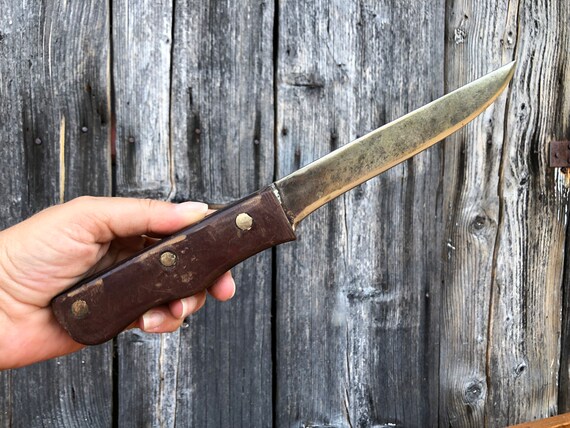 Butcher S Knife Vintage Knife Meat Knife Old Rusty Etsy Canada