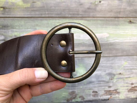 Vintage Leather Belt, Woman Brown Belt, Genuine L… - image 4