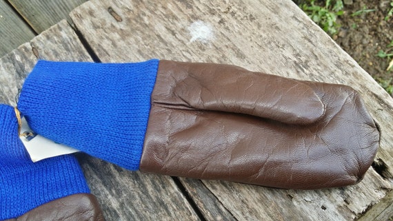 Vintage leather gloves, Winter gloves, Warm glove… - image 5