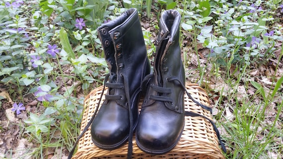 Vintage Military Boots MENS SIZE 12 Black Leather Army STEEL Toe Comba –  FIREGYPSY VINTAGE