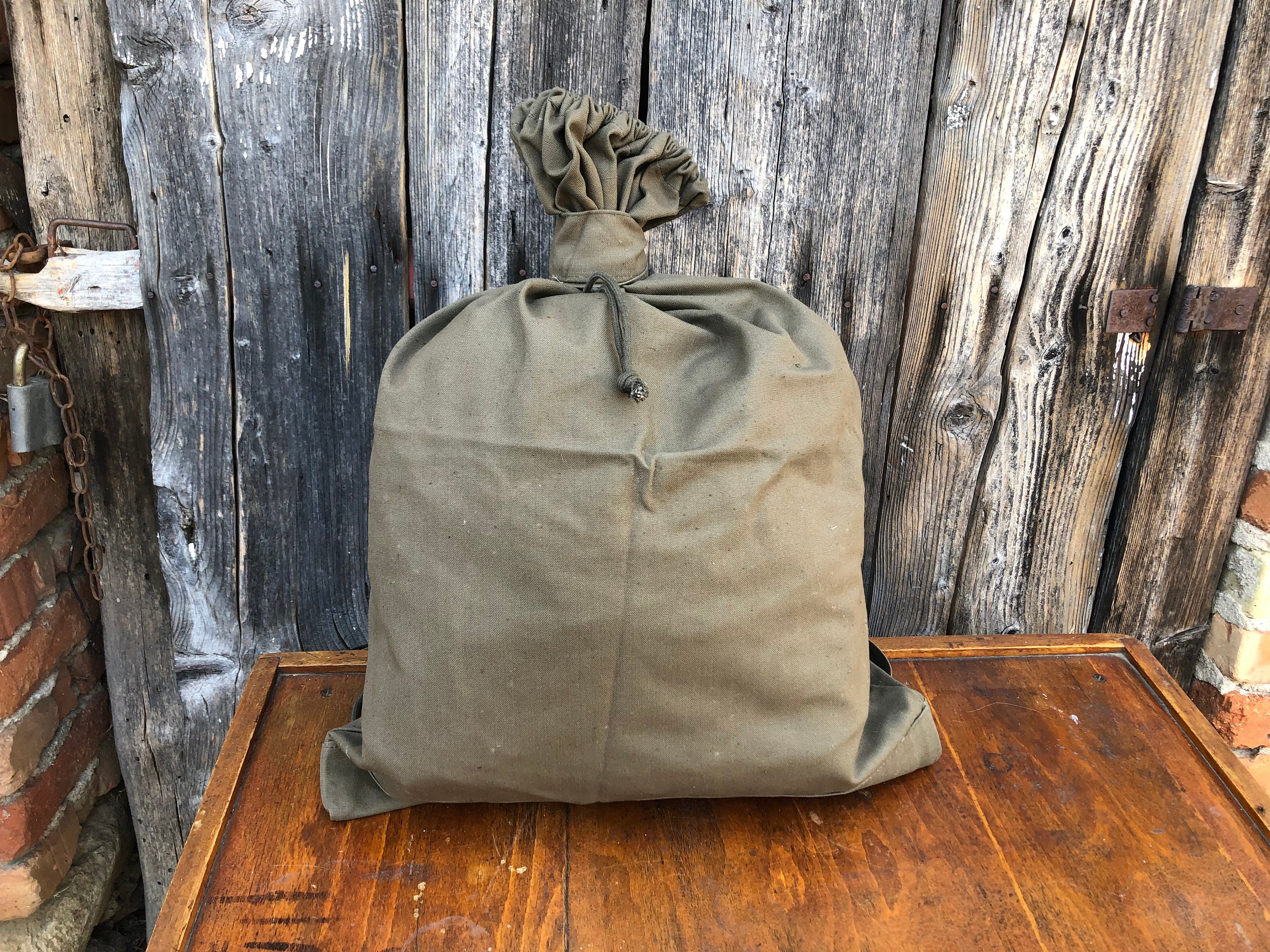 Military Canvas Bag Distressed Canvas Leather Military Bag 