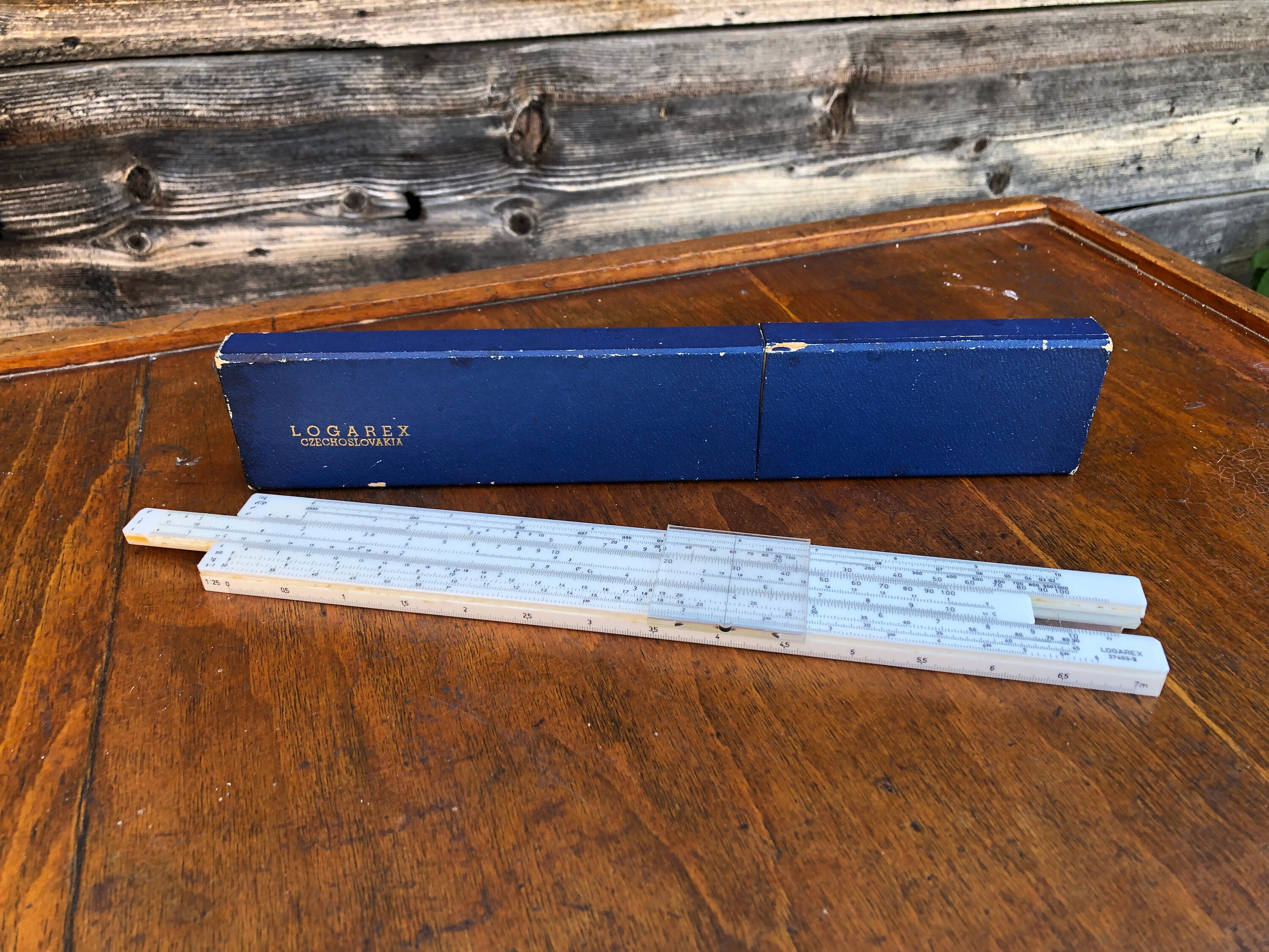 Vintage Logarithmic Ruler Slide Ruler Engineering Tools Etsy