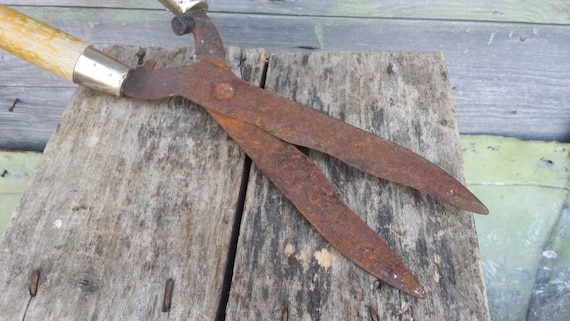 Vintage Garden Shears, Garden Tools, Trimming Shears, Antique