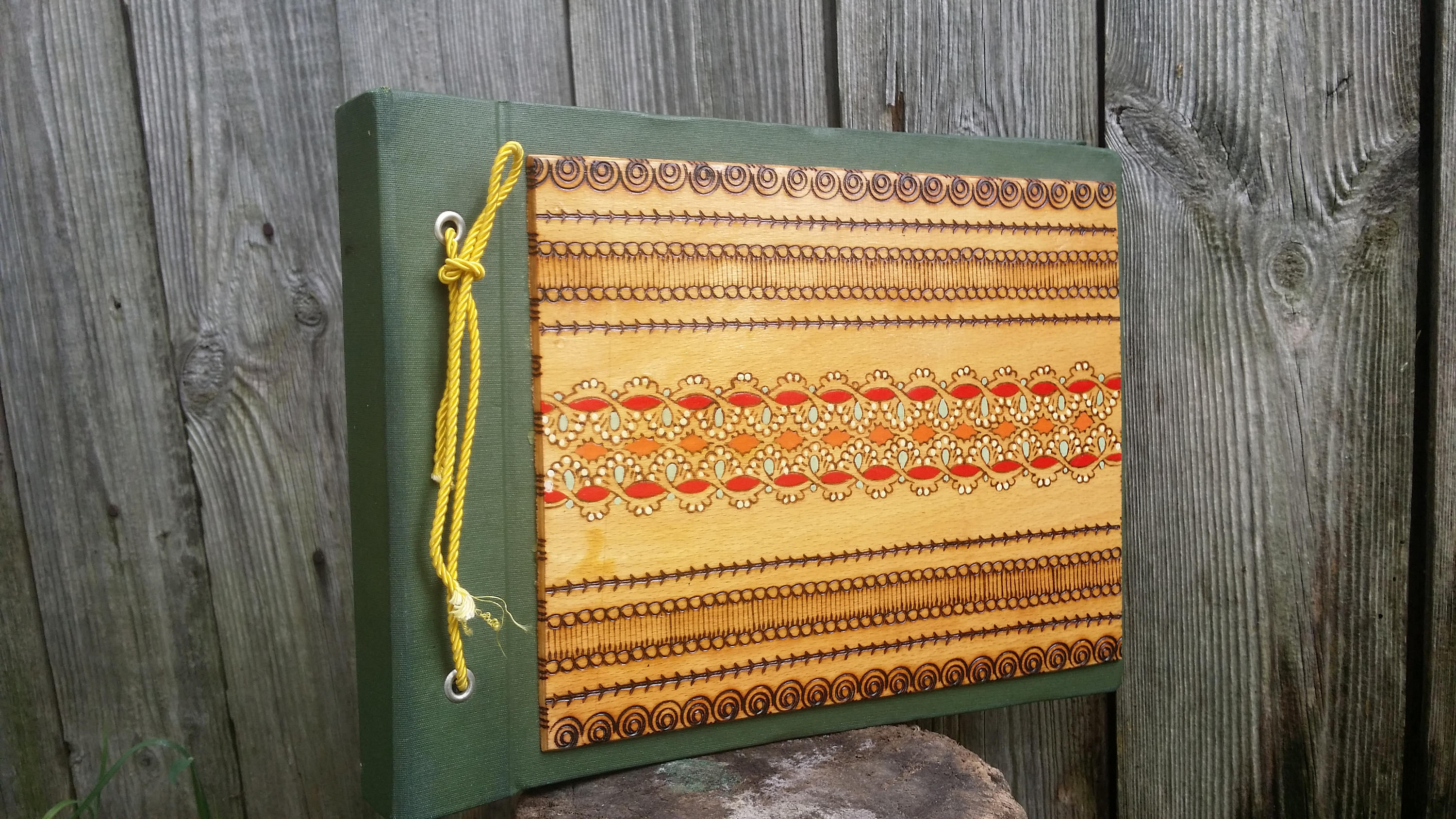 Vintage Green Photo Album, Photo Book, Custom Wedding Album, Photo Album, Personalized Album