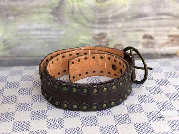 Vintage Leather Belt, Woman Brown Belt, Genuine L… - image 2