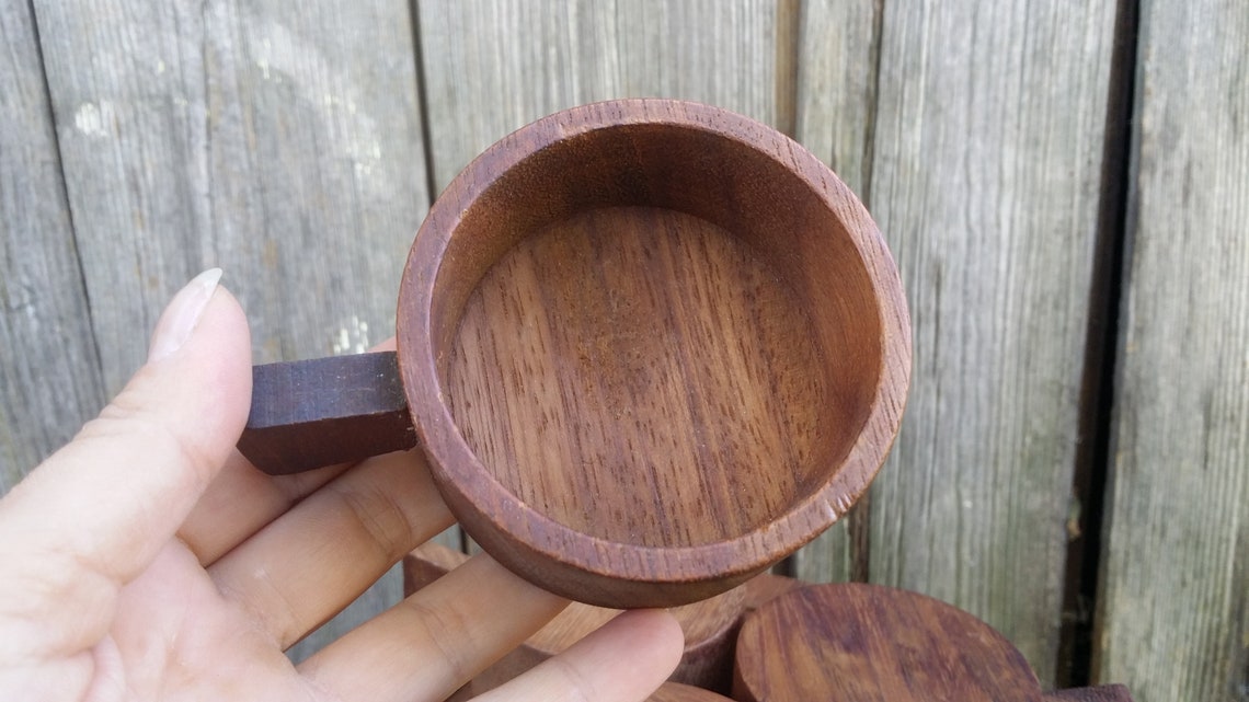 Vintage Tea Cups Holder Wooden Podstakannik Set of 4 Wooden Etsy