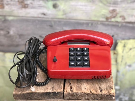 Teléfono Vintage, Botones Teléfono, Teléfono de escritorio, Teléfono rojo  oscuro, Teléfono retro, Teléfono antiguo, Decoración del hogar, Teléfono  del hotel, Teléfono de oficina, Regalo. -  México