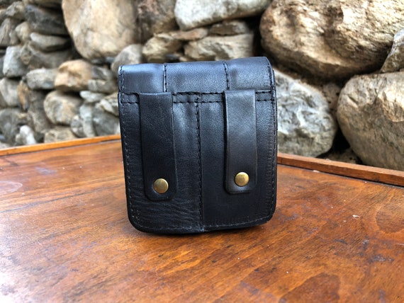 Vintage Leather Belt Pouch, Leather Belt Bag, Bel… - image 4