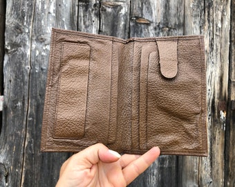 Vintage Mens Leather Wallet, Brown Leather Purse, Leather Wallets, Vintage Purse, Money Clips, Money Holder.