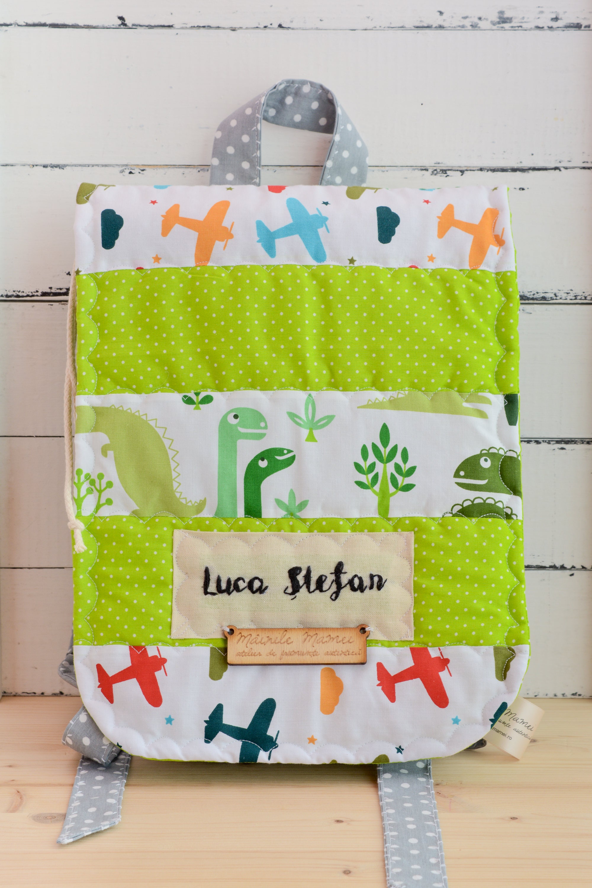 quilted cotton backpack