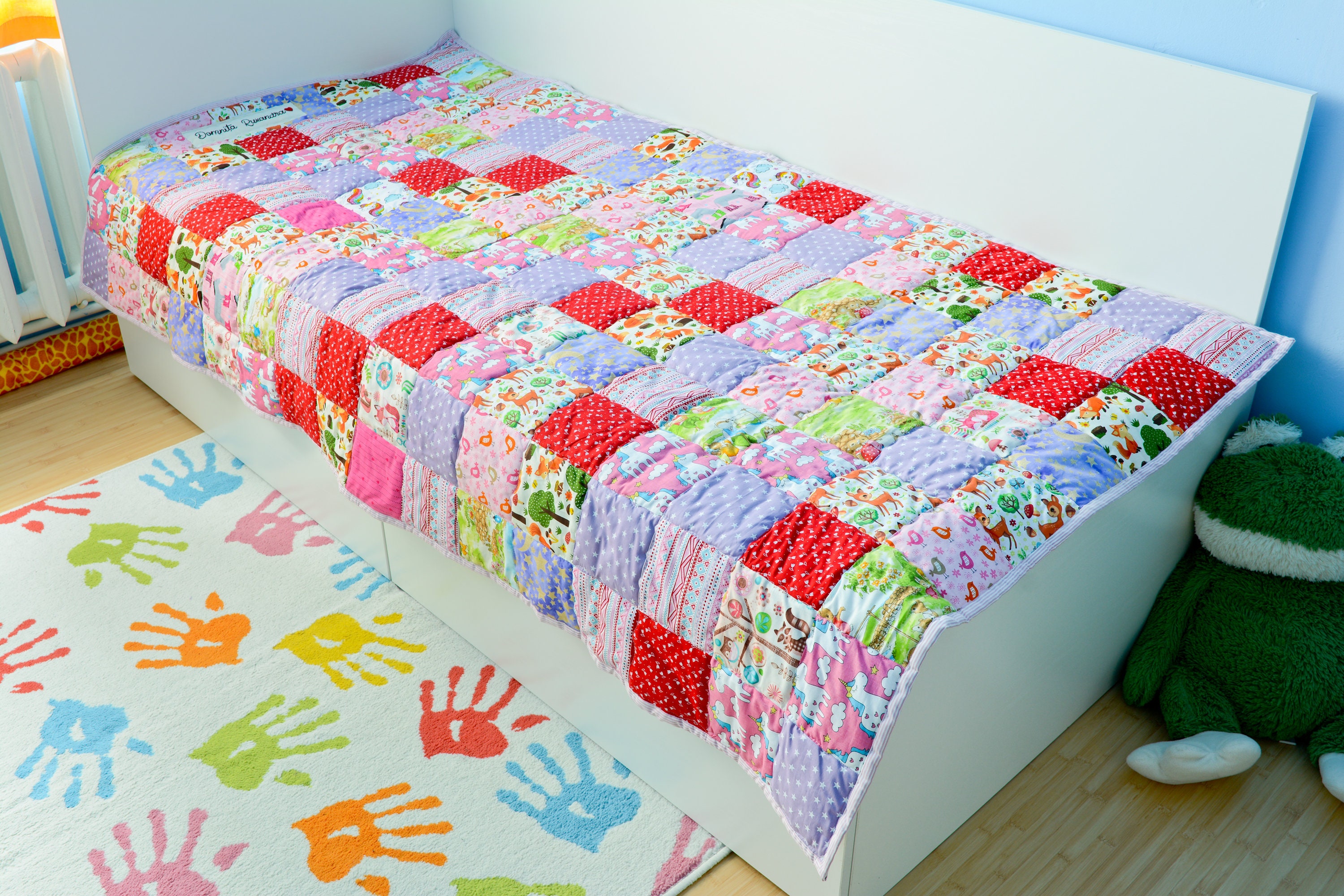 Twin Size Bed Quilt Patchwork Quilt Custom Blanket Twin Bed Etsy