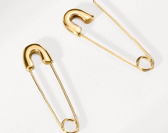 safety pin earrings etsy