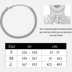 Harley Jacks and diamonds choker necklace. Stainless Steel. Silver chunky chain necklace image 4