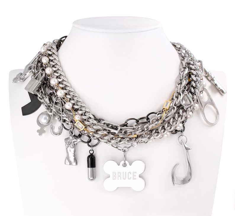 Harley Quinn Birds of Prey Bruce Choker Multi-charm Necklace. | Etsy