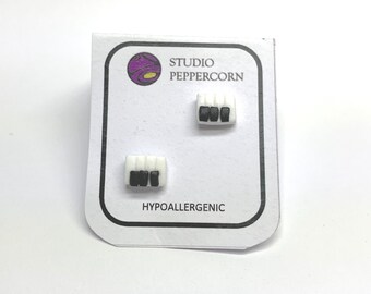 Miniature Piano Key Earrings – Music Lover Jewelry, Hypoallergenic