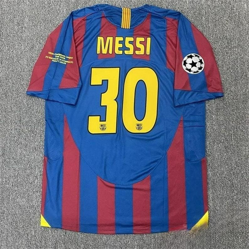 05-06 Barcelona Jersey, NO.10 Ronaldinho Jersey, NO.30 MESSI Jersey