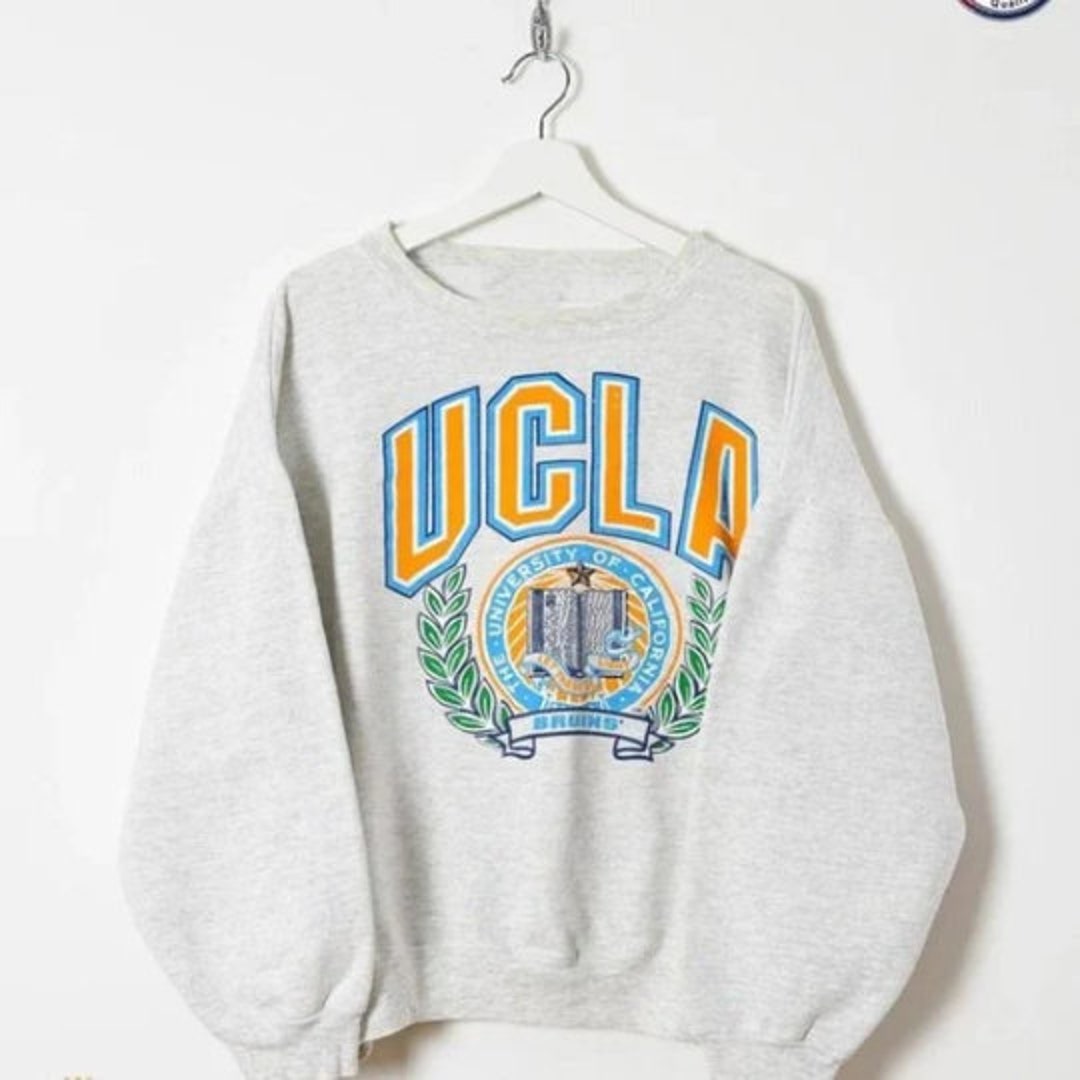 Sudadera vintage con logotipo de UCLA Bruins de la NCAA, camisa de la